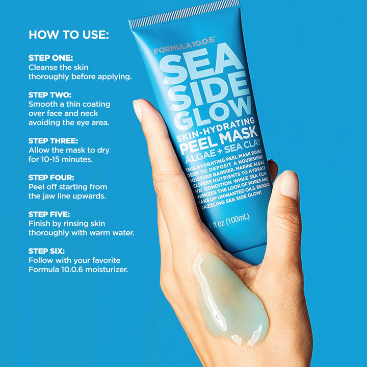 Formula 10.0.6 Sea Side Glow Skin Hydrating Peel Mask, 3.4 fl oz