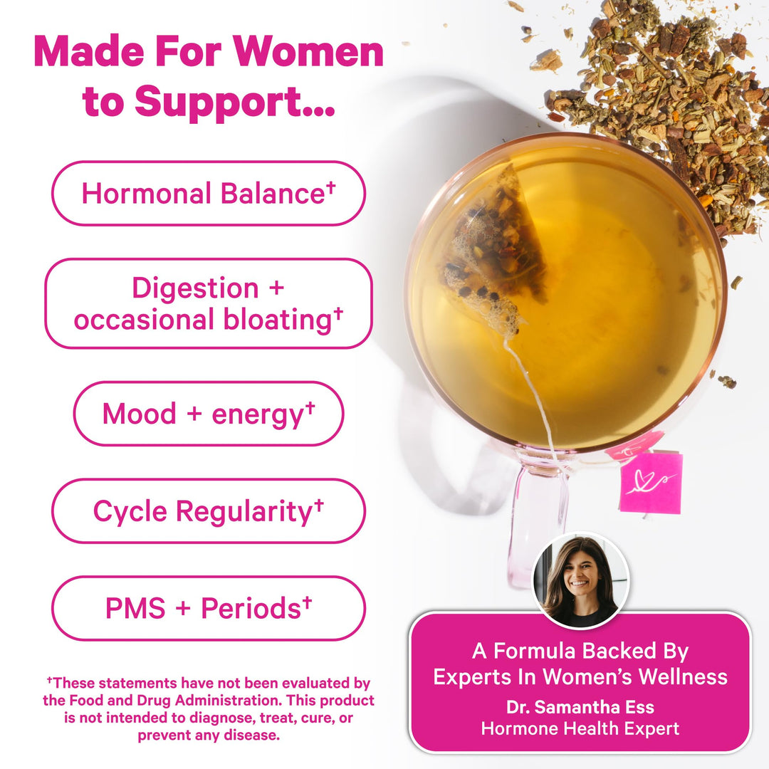 Pink Stork PMS Tea, Warm Cinnamon, 30 Count