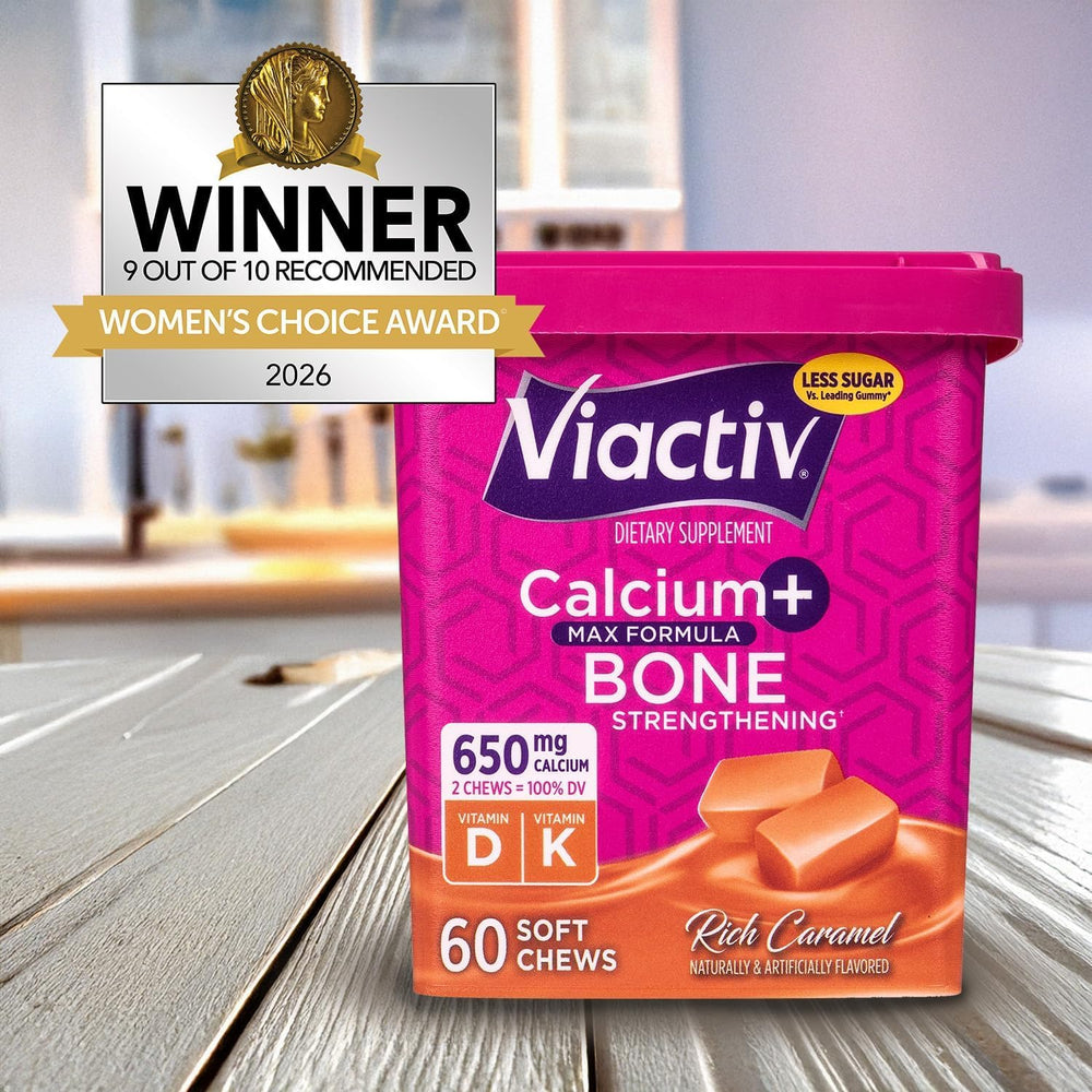 Viactiv Calcium Plus D Soft Chews, Caramel, 60 Count