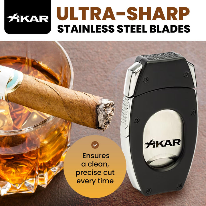 Xikar Flip Dual Cigar Cutter, Black
