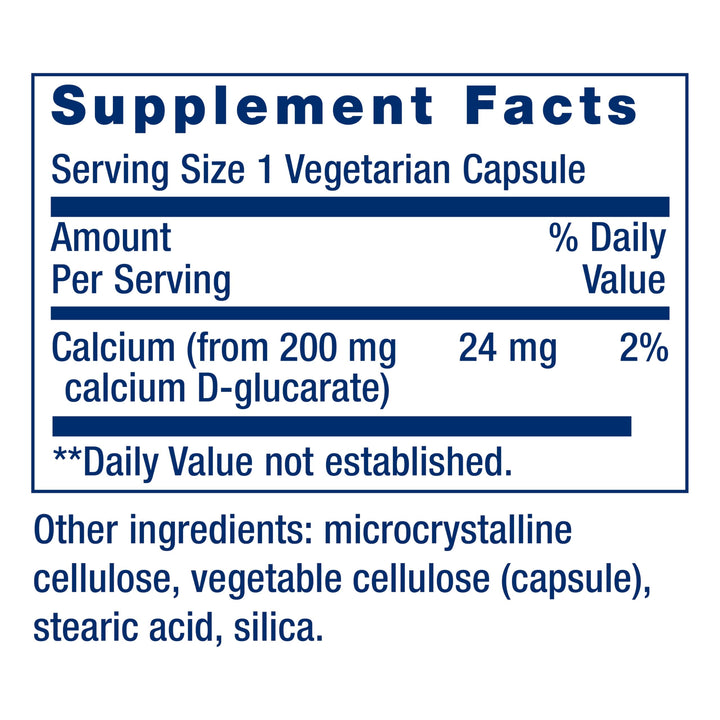 Life Extension Calcium D-Glucarate, 200 mg, 60 Count