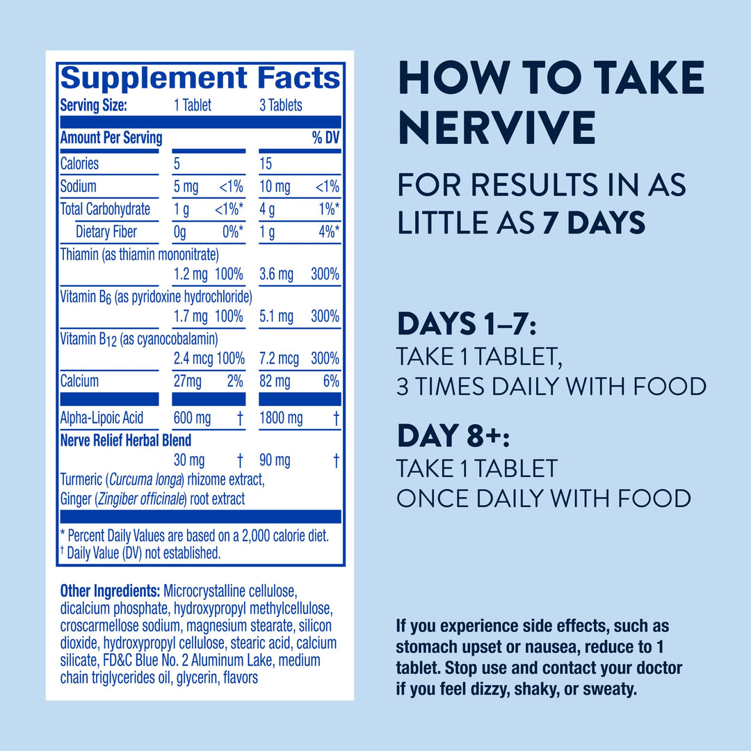 Nervive Nerve Relief Tablets, 30 Count