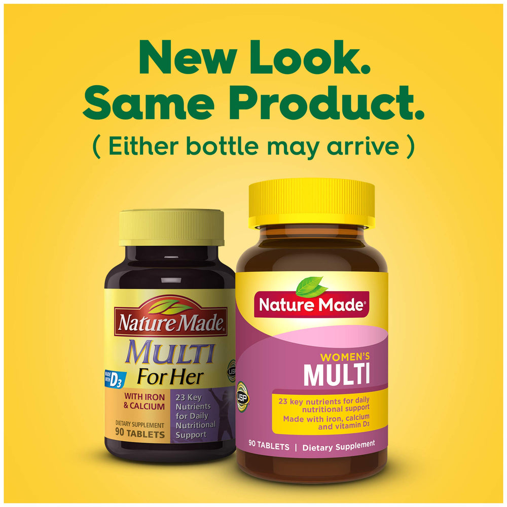 Nature Made Multi for Her With Iron & Calcium, 90 Count