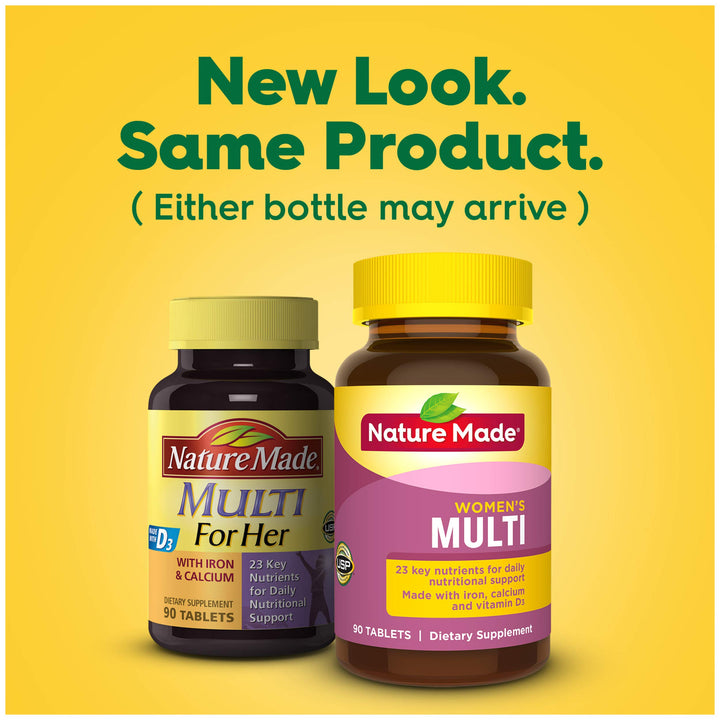 Nature Made Multi for Her With Iron & Calcium, 90 Count