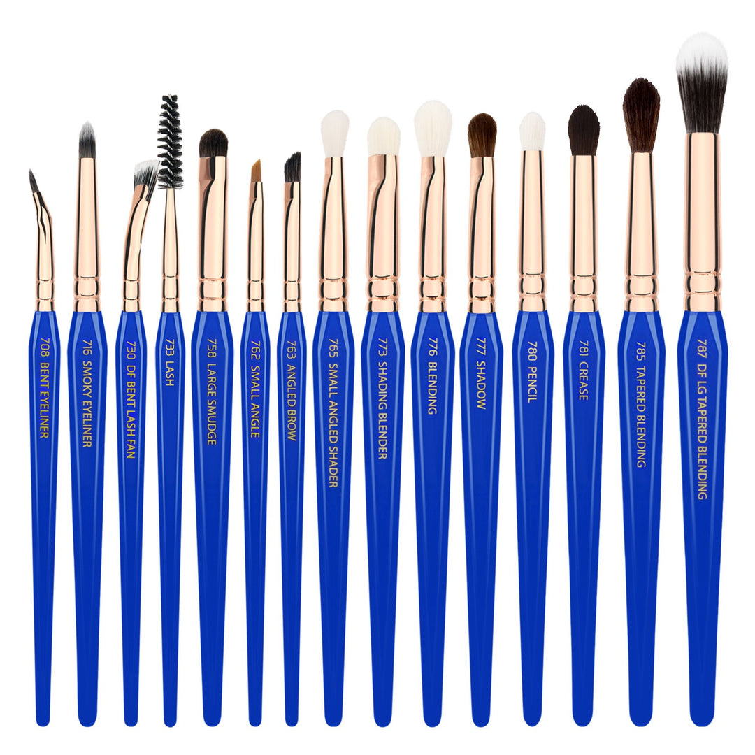 Bdellium Tools Golden Triangle Complete Makeup Brush Set, Eyes Only, 15 Count