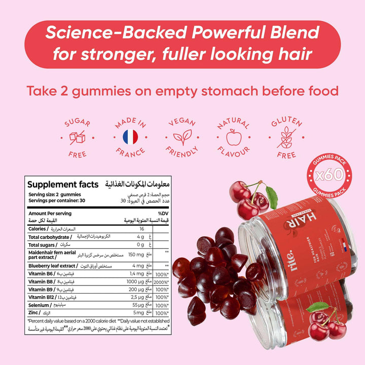 rite. Hair Vitamin Gummies, Cherry Flavour, 60 Count
