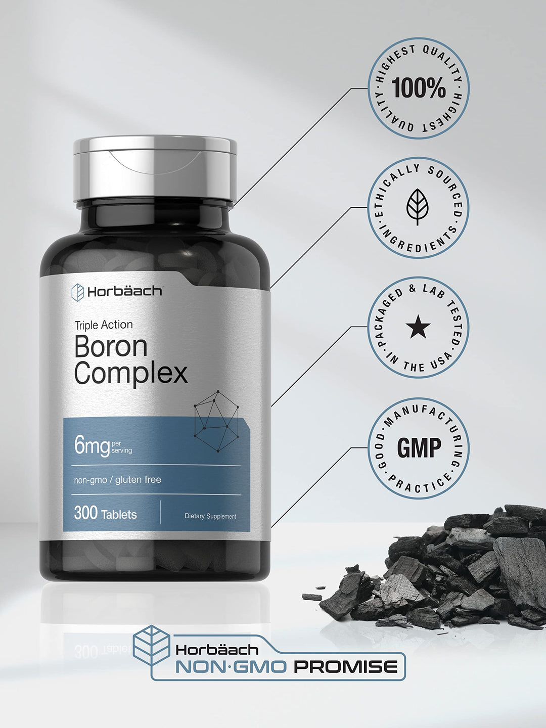 Horbäach Triple Boron Complex, 6 mg, 300 Count