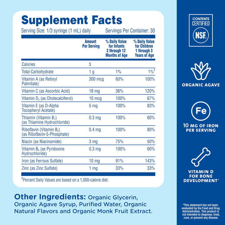 Mommy's Bliss Baby Multivitamin And Iron, 30 ml