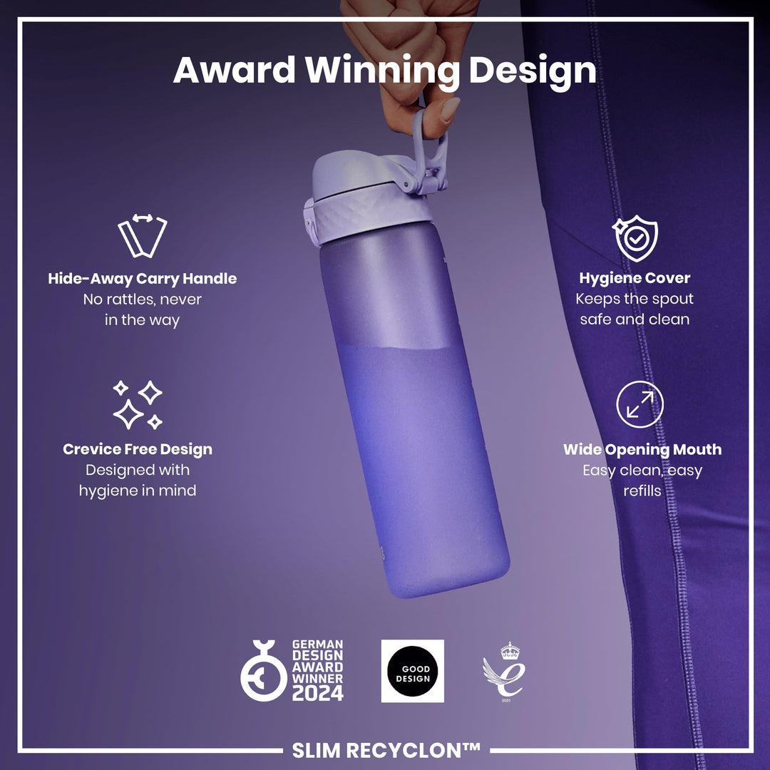 Ion8 Water Bottle, Light Purple, 500 ml