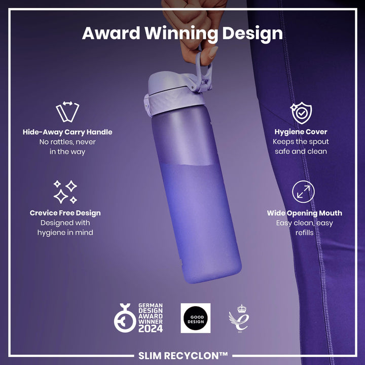 Ion8 Water Bottle, Light Purple, 500 ml