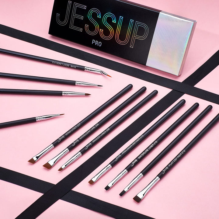 Jessup Eyeliner Brush Set, 11 Count