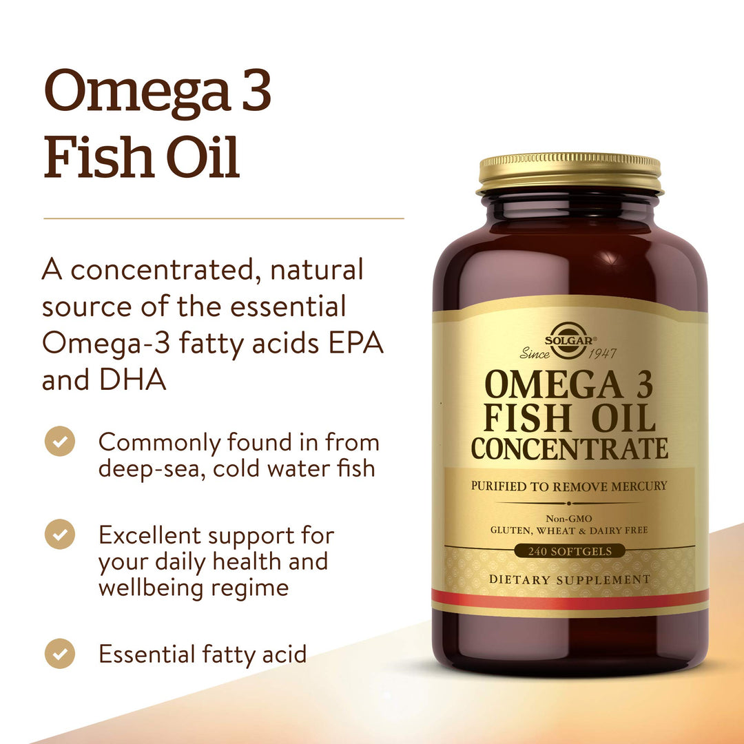 Solgar Omega-3 Fish Oil Concentrate, 240 Count