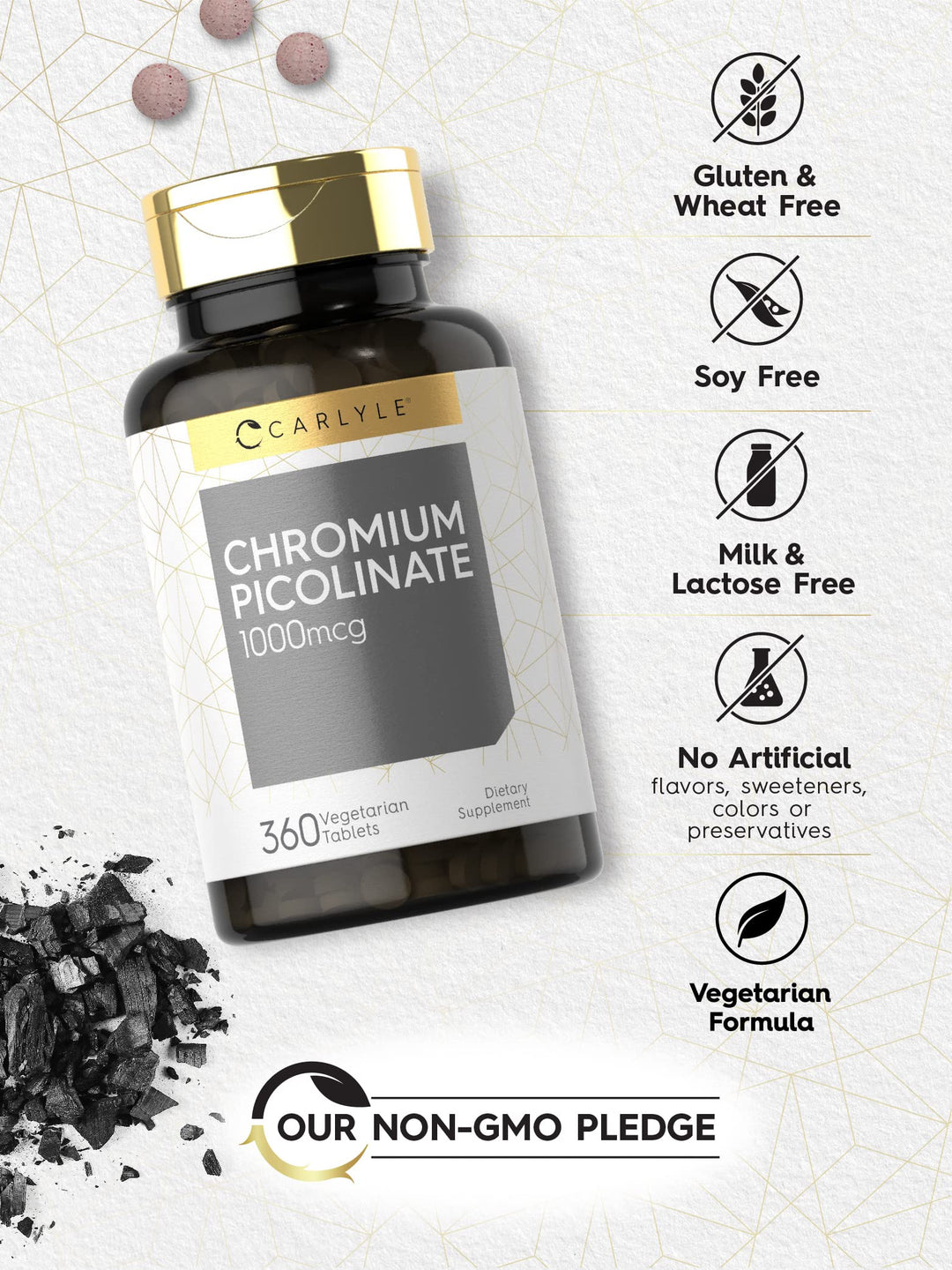 Carlyle Chromium Picolinate, 1000 mcg, 360 Count