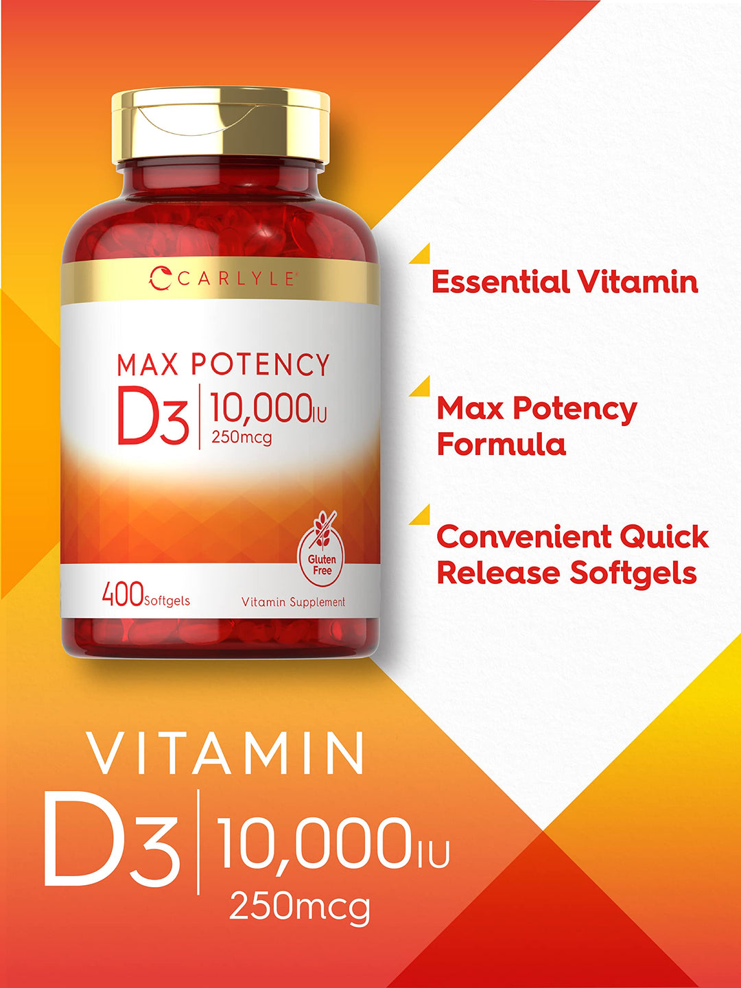 Carlyle Vitamin D, 10000 IU, 400 Count