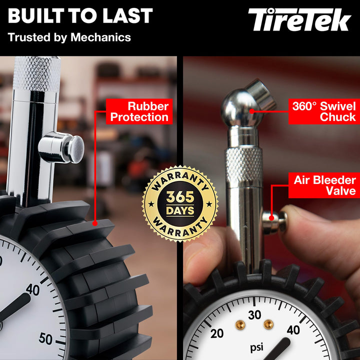 TIRETEK Tire Pressure Gauge, 60 PSI