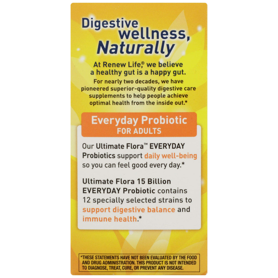 Renew Life Adult Probiotic Ultimate Flora Everyday, 15 Billion, 30 Count