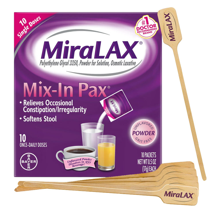 MiraLAX Laxative Powder, 10 Count