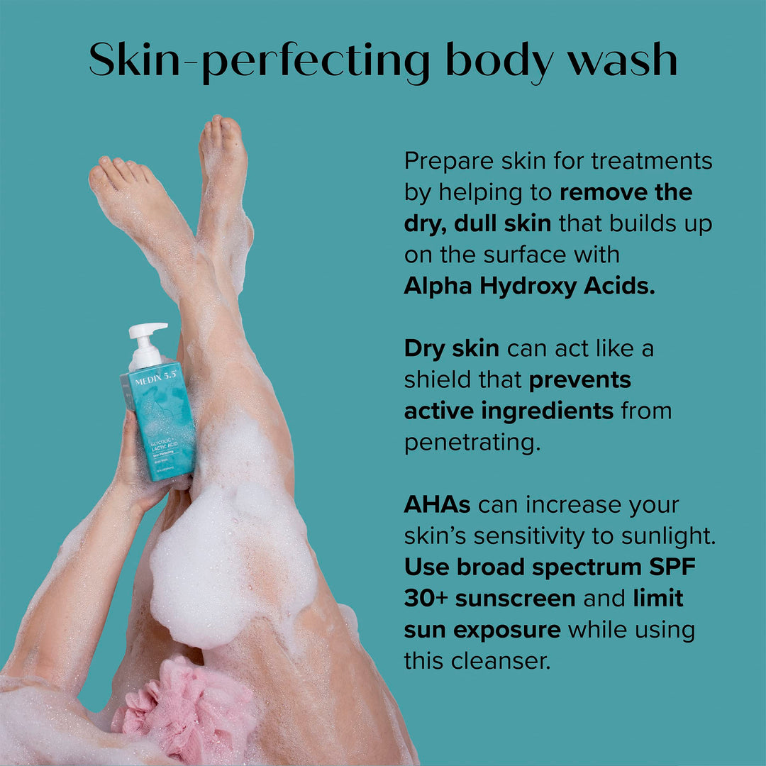Medix 5.5 Glycolic Acid + Lactic Acid Exfoliating Body Wash Gel, 15 fl oz