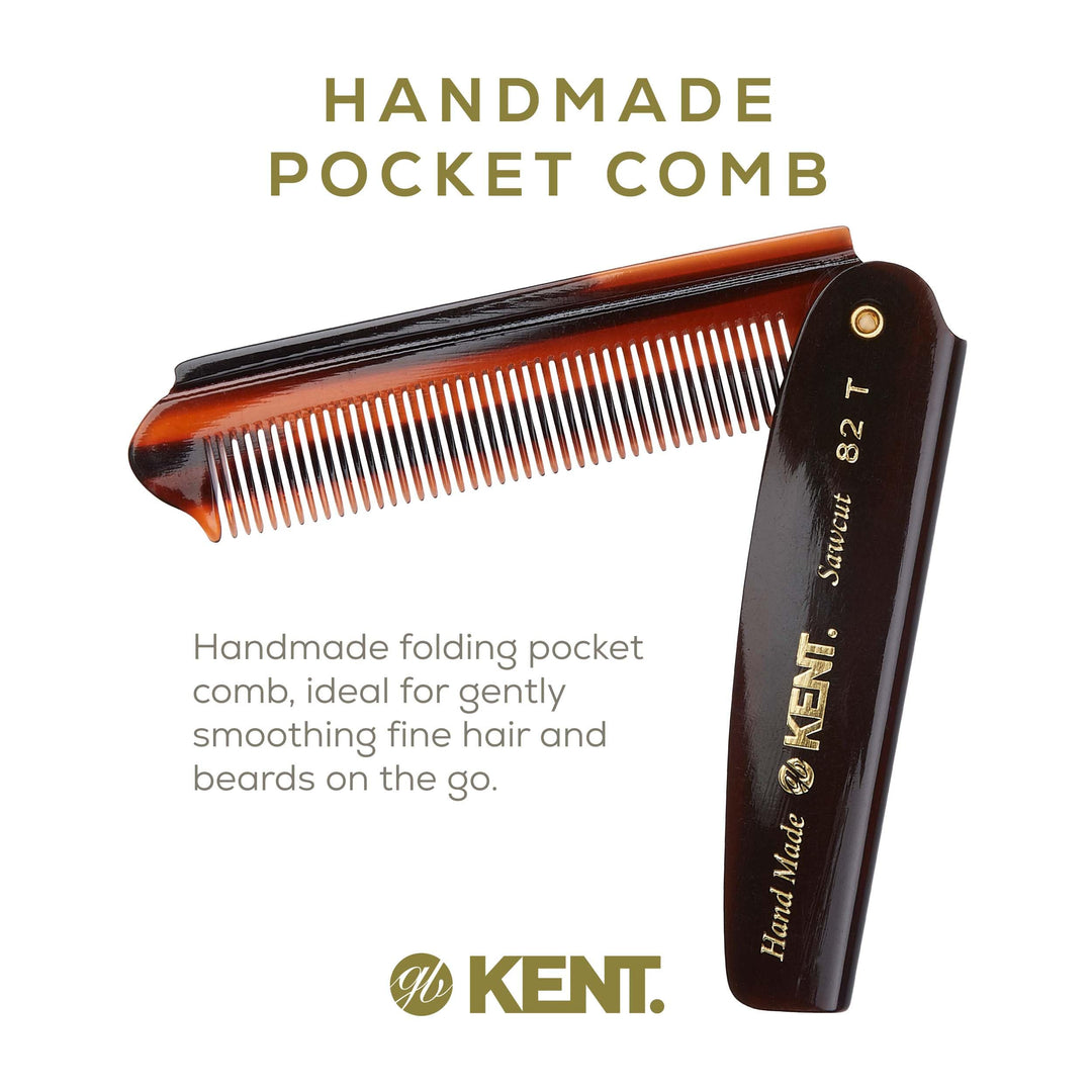 Kent Handmade Folding Pocket Comb, Large