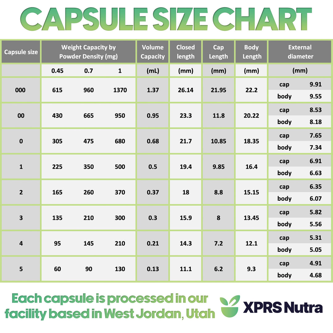 XPRS Nutra Empty Capsules, Size 00, Peach, 100 Count