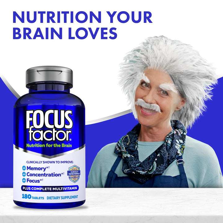 Focus Factor Original Brain Supplement Multivitamin, 180 Count