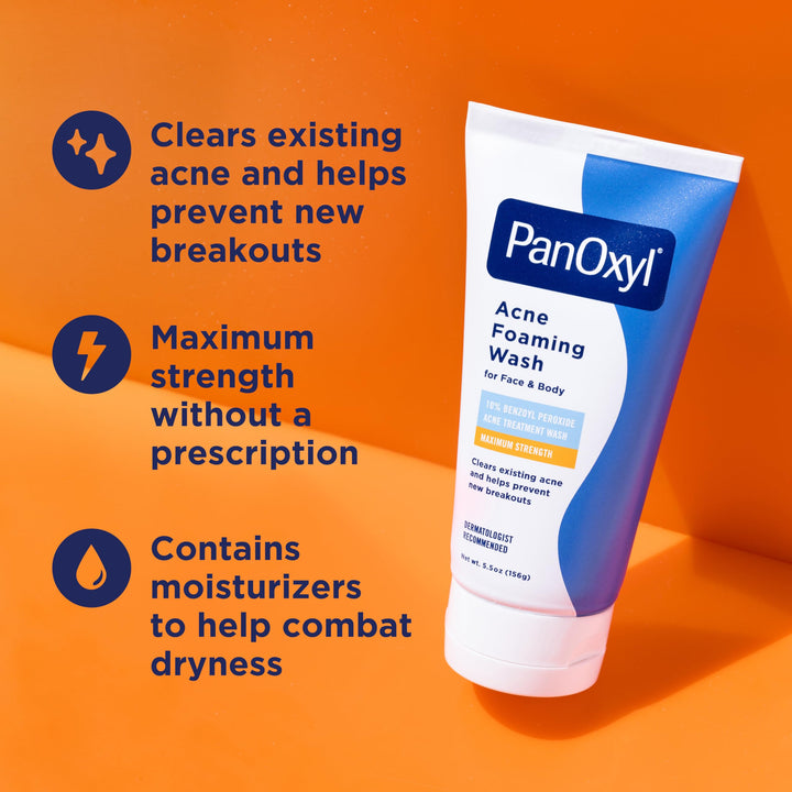 PanOxyl Acne Foaming Wash, 10%, 5.5 oz