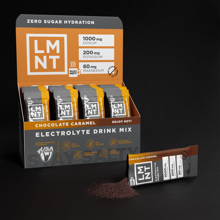 Drink LMNT Electrolyte Drink Mix, Chocolate Caramel, 30 Count
