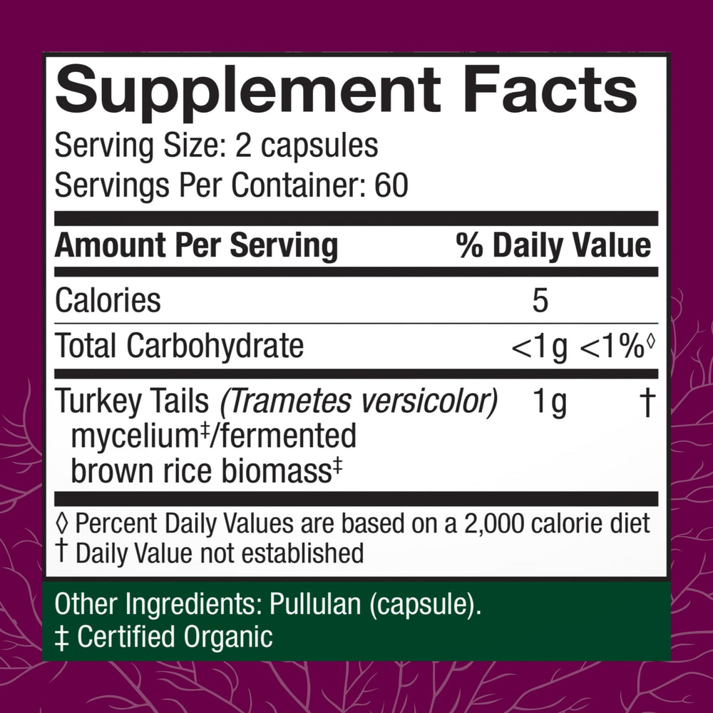 Host Defense Turkey Tail Capsules, 120 Count