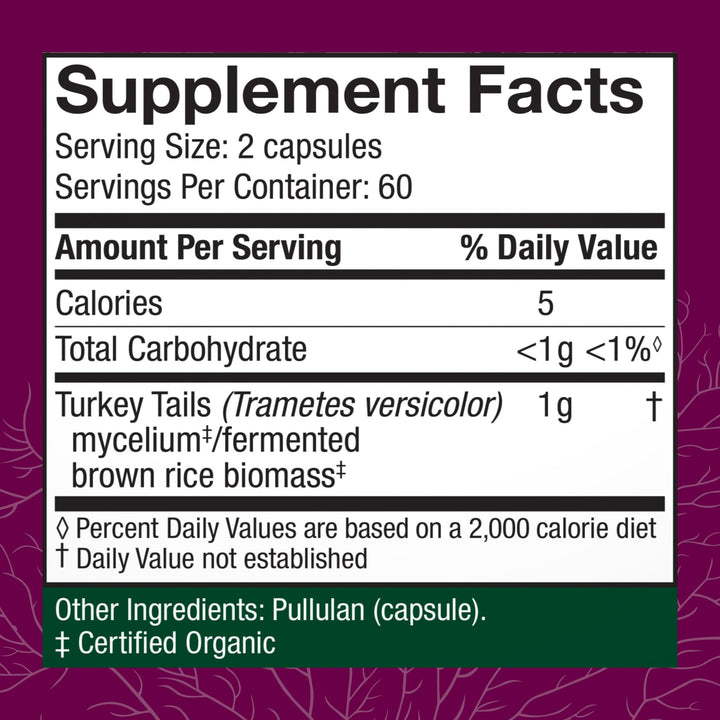 Host Defense Turkey Tail Capsules, 120 Count