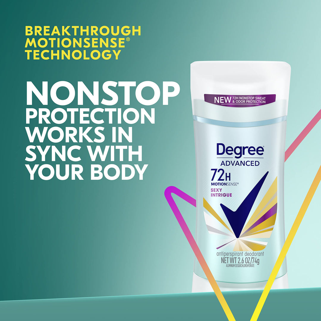 Degree Advanced Antiperspirant Deodorant, Sexy Intrigue, 2.6 oz, Pack of 2