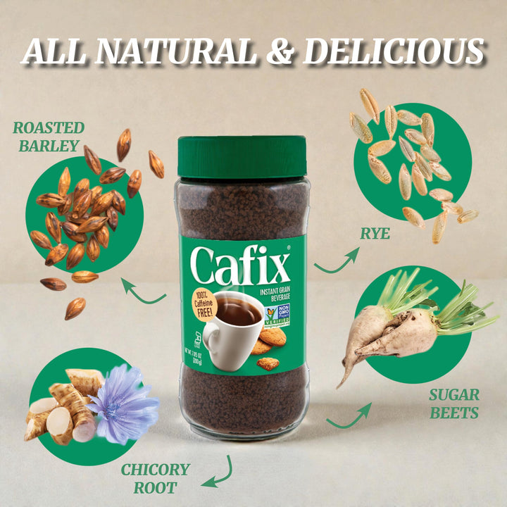 Cafix Instant Chicory Coffee Substitute, Caffeine Free, 7.05 oz