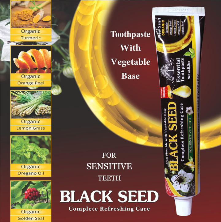 Essential Palace Organic Black Seed Toothpaste, Fluoride Free, 100 ml