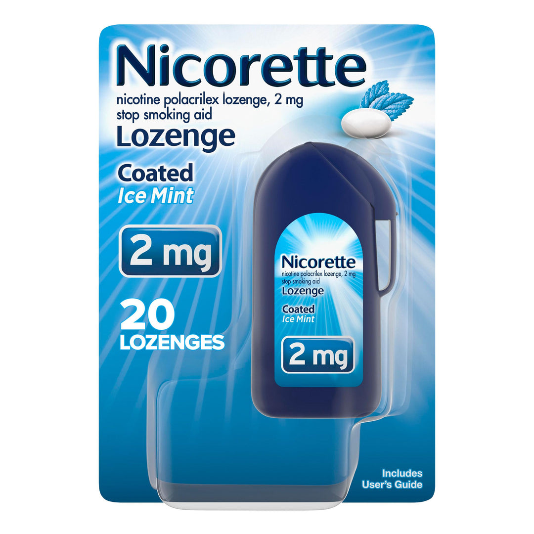 Nicorette Coated Nicotine Lozenges, Ice Mint, 2 mg, 20 Count