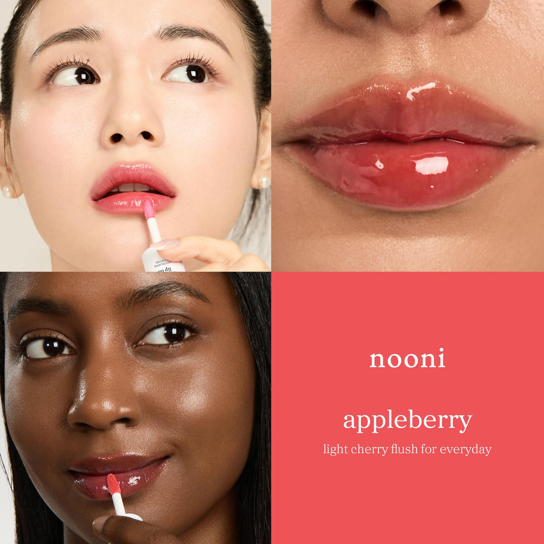 NOONI Korean Lip Oil Set, Appleberry, Applecherry
