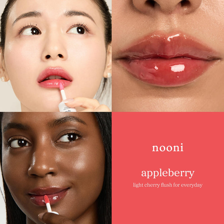 NOONI Korean Lip Oil Set, Appleberry, Applecherry