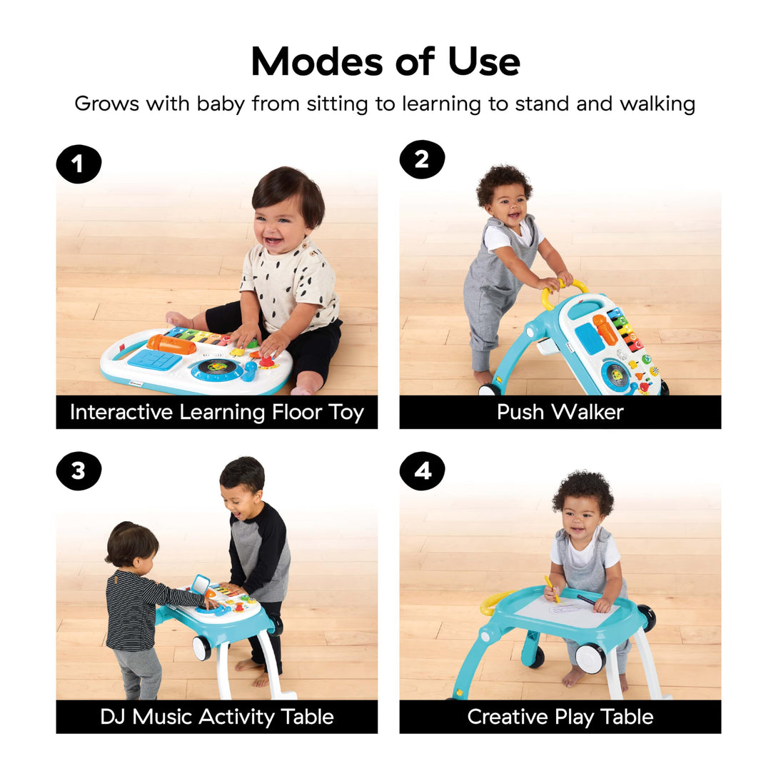 Baby Einstein Musical Mix N Roll 4 In 1 Push Walker, Activity Center, DJ Station