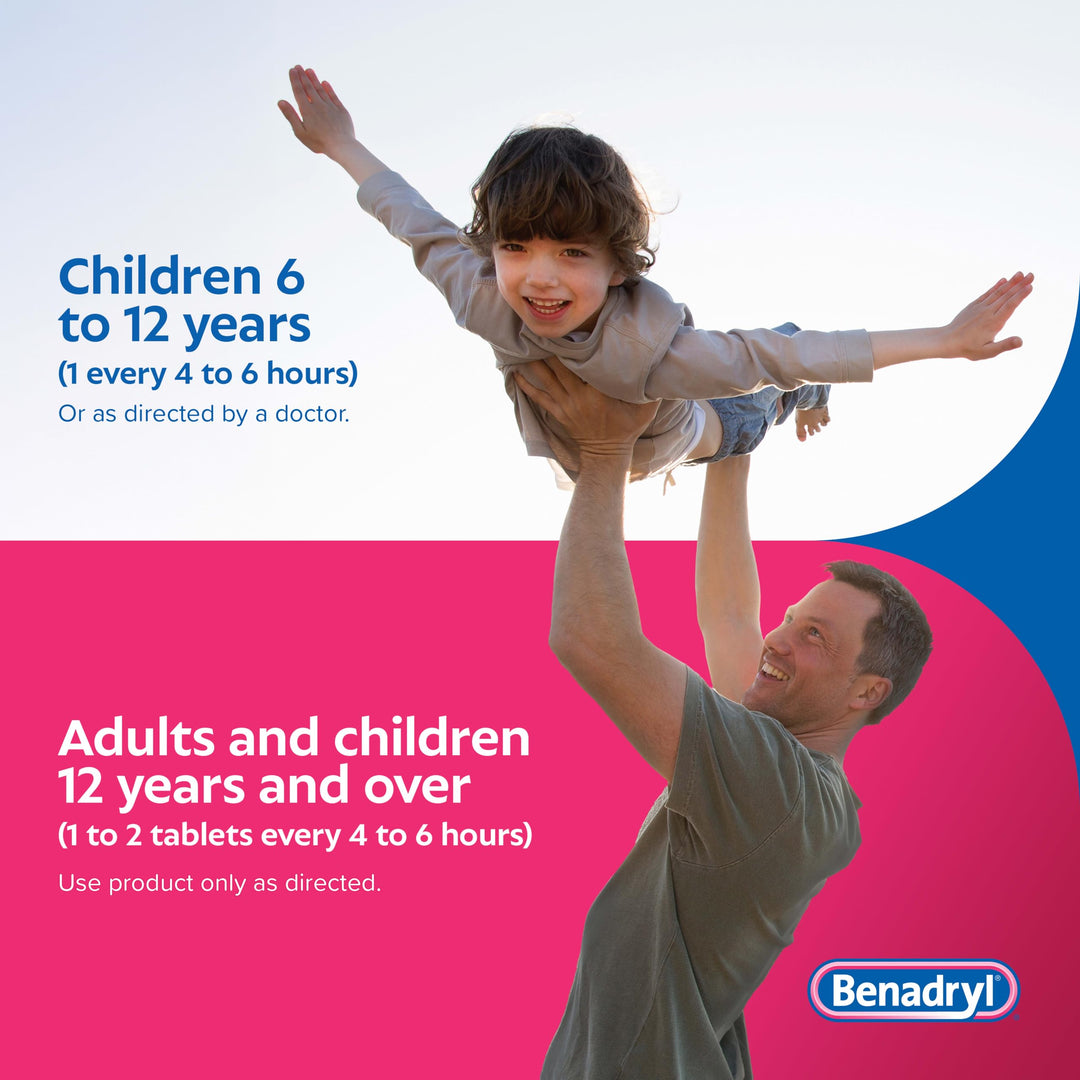 Benadryl Ultra Tabs Antihistamine Allergy Relief With Diphenhydramine