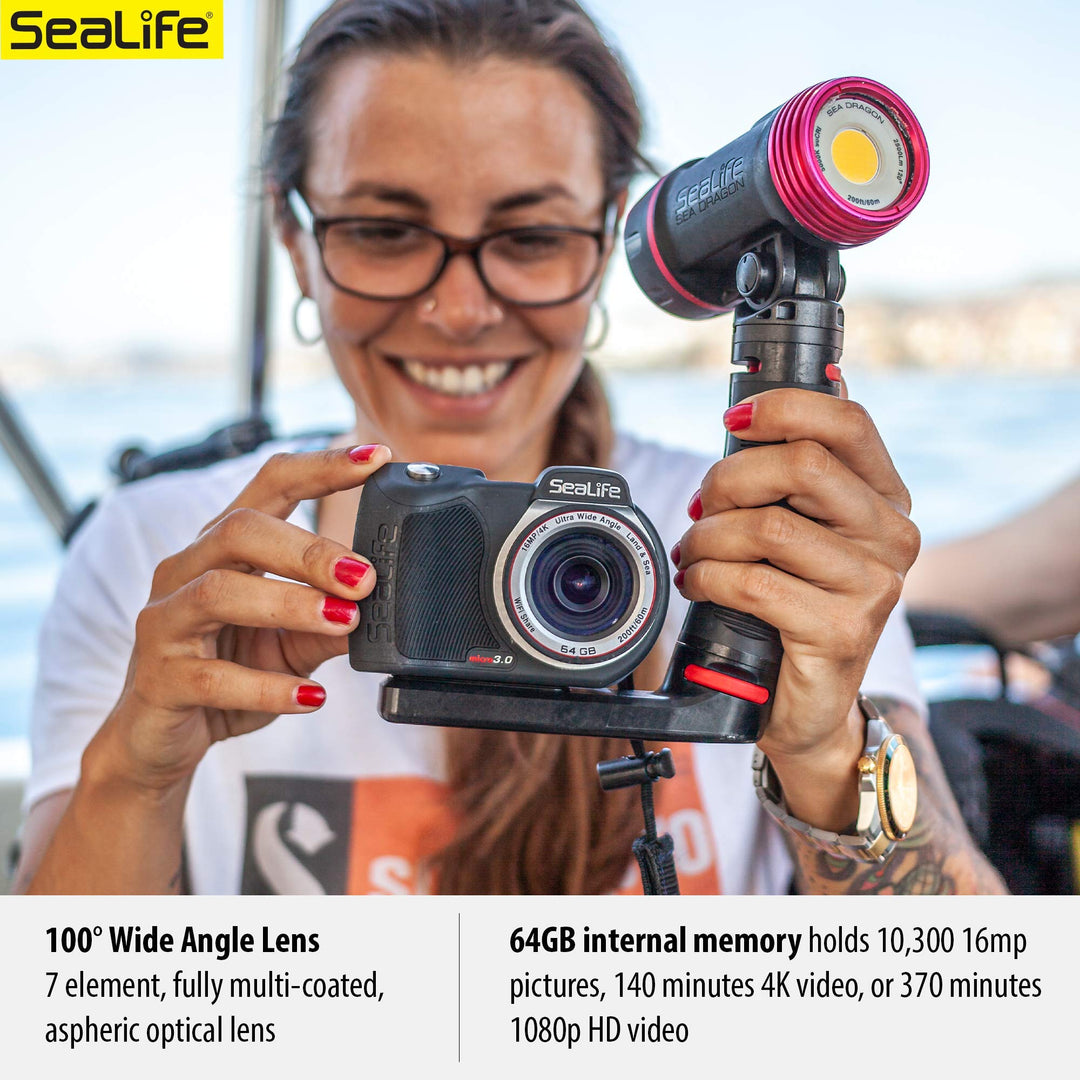 SeaLife Micro 3.0 Underwater Camera, 64GB, 16mp, 4K