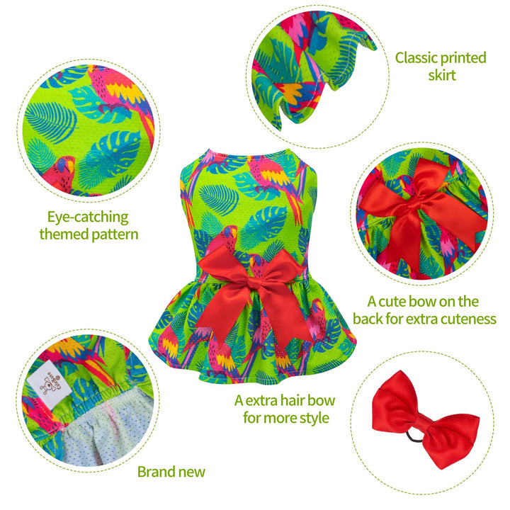 CuteBone Dog Dress, Jungle Series, XS
