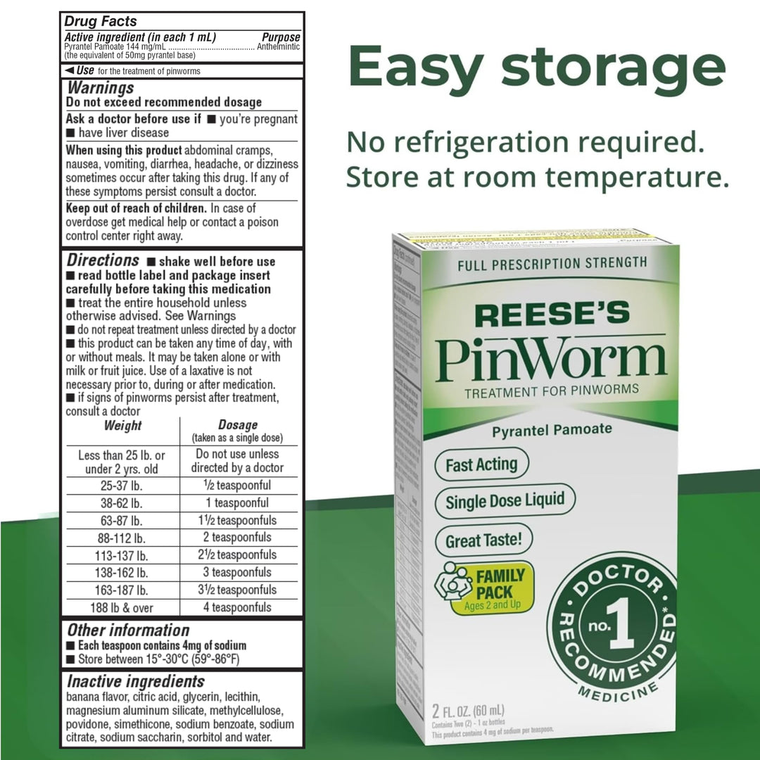 Reeses Pin Worm Medicine, 2 oz