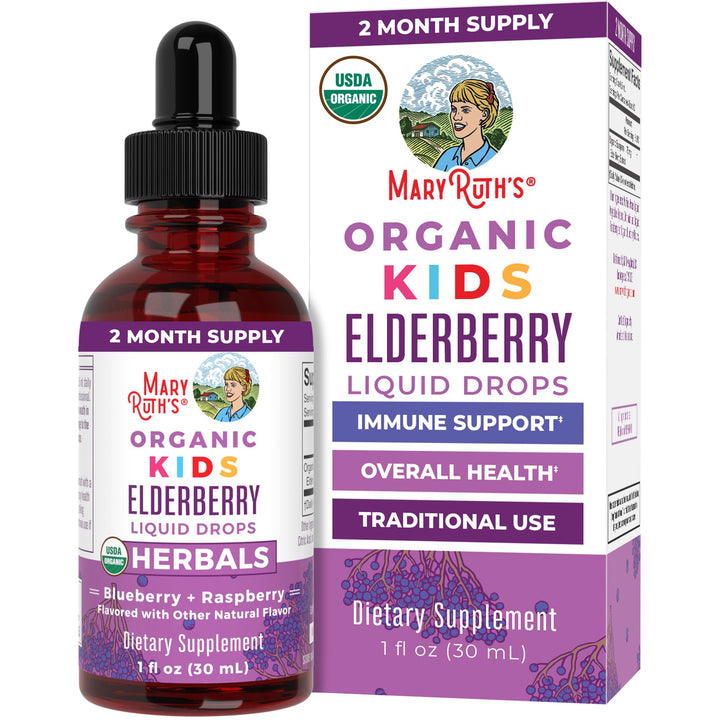 MARYRUTH'S Kids Elderberry Liquid Drops, 1 fl oz