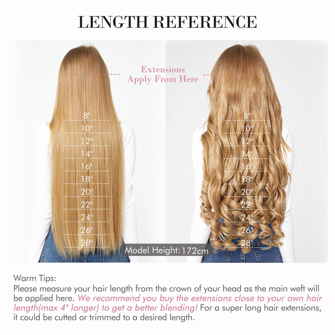 REECHO Curly Wave Clip-In Hair Extensions, Dark Brown, 20 Inch, 1 Count, 4.6 oz