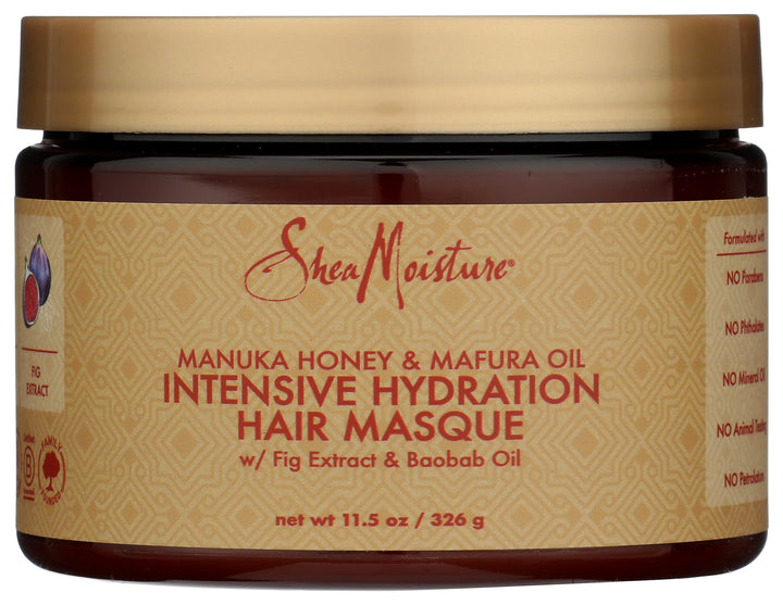 SHEA MOISTURE Manuka Honey & Mafura Oil Intensive Hydration Hair Masque, 12 fl oz