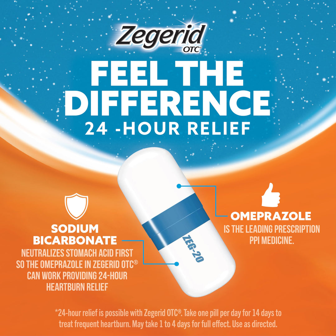 Zegerid OTC Heartburn Relief Capsules, 42 Count