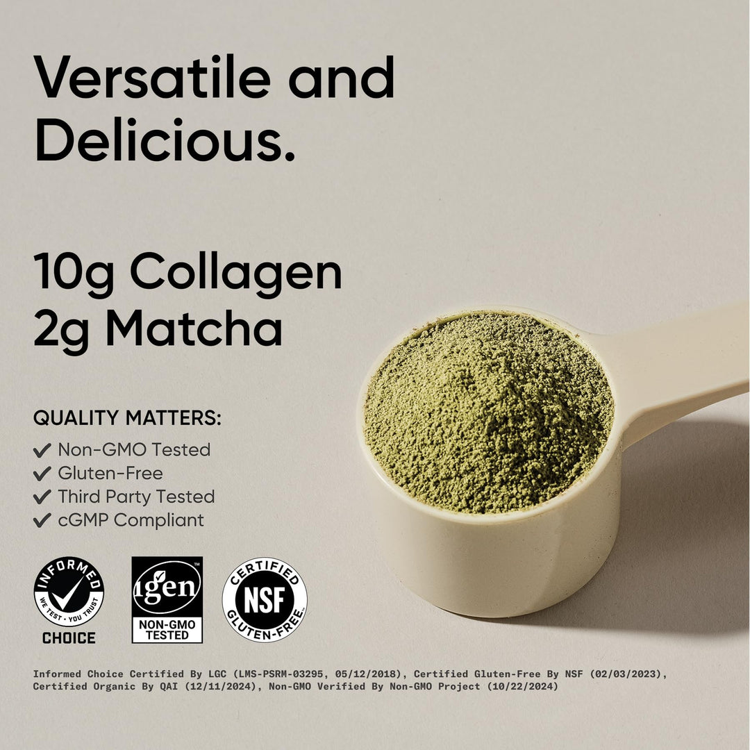 Sports Research Collagen Peptides Powder, Matcha Green Tea, 10.16 oz