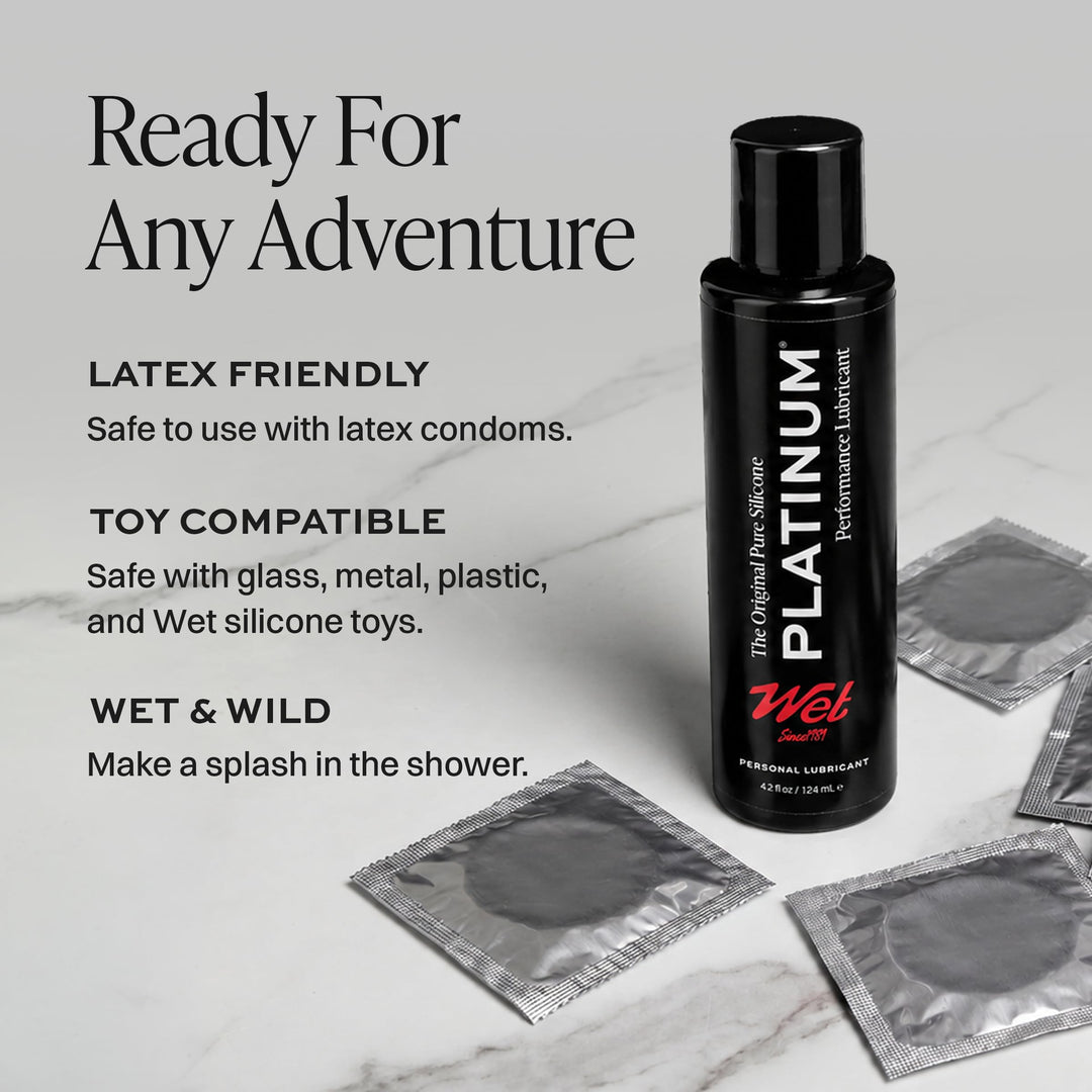 Wet Platinum Silicone-Based Lubricant, 4.2 oz