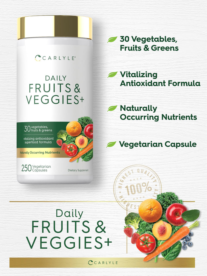 Carlyle Fruits and Veggies Supplement, 250 Count