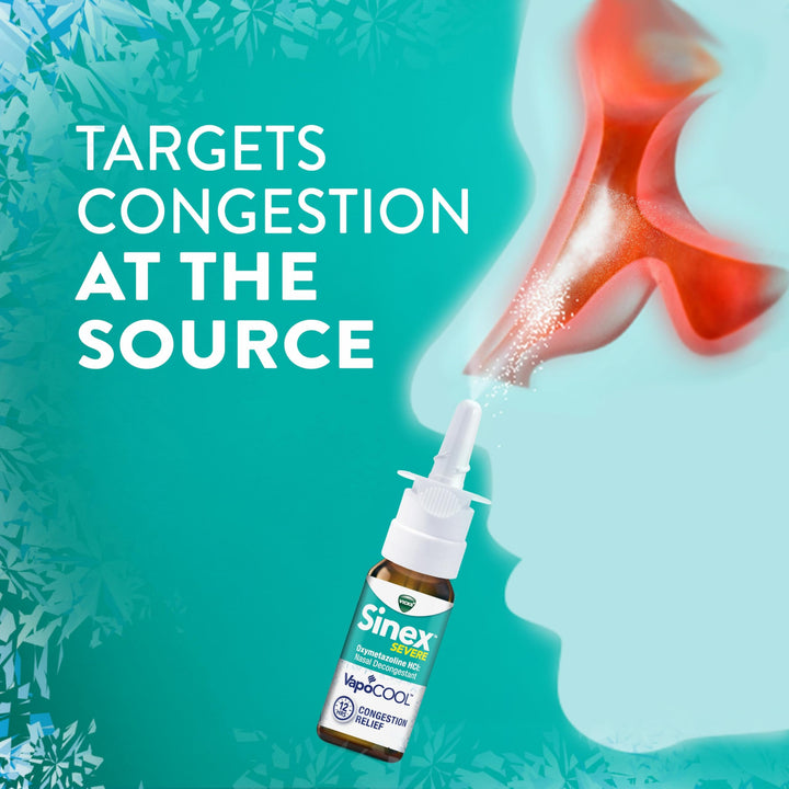 Vicks Sinex Severe Nasal Spray, VapoCOOL, 265 Sprays