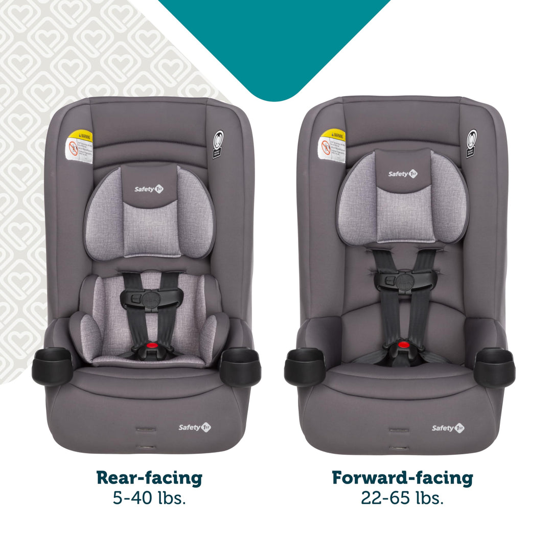 Safety 1st Jive 2-in-1 Convertible Car Seat, Black Fox