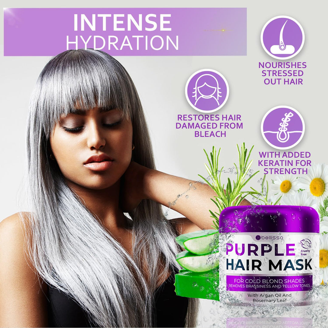 BELLISSO Purple Mask For Blonde Hair, Conditioner